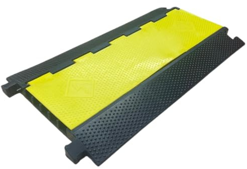 5 Channel Cable Protector Ramp, Easy to Unroll, Cable Protector, Traffic Speed Bump, Prevent Trip Hazard for Home Office or Outdoor Settings, for Driveway & Outdoor/Wire/Hose/Pipe Hider