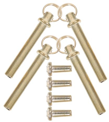 POPETPOP 4 Sets Folding Fan Repair Kits Folding Hand Fan Shaft Rivets Repairs Kits Stylish Gold-plated Metal Easy Carrying Ring Nuts for DIY Projects