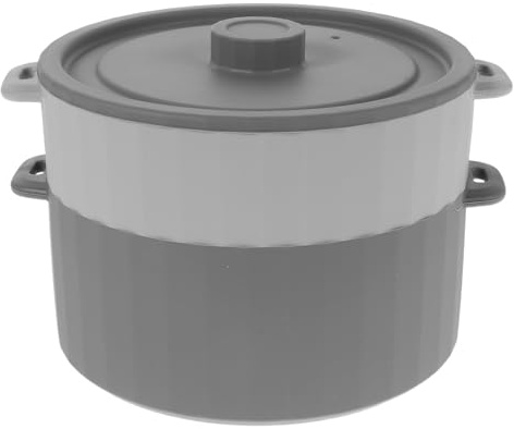 VERDANVERSE Olla de Vapor de Silicona para Microondas con Doble Capa y Compartimento Superior para Cocinar Verduras y Pescado en Cocinas Modernas