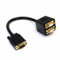 StarTech.com Câble de 30 cm Duplicateur Séparateur vidéo VGA à 2 Ports Sortie Compact - Adaptateur pour câble VGA 2 x VGA Mâle/Femelle Noir 0,3 m 145 g