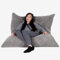 Lounge Pug, Riesen Sitzsack XXL, Sitzkissen, Cord Schiefergrau