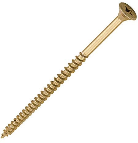 TIMCO C2 Strong-Fix Multi-Purpose Premium Countersunk Gold Woodscrews - 5.0 x 100 - Box of 100