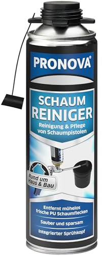 PRONOVA Pistolenschaumreiniger 500ml PU Reiniger | Zum Reinigen von Schaumpistolen, Zum Entfernen von PU-Schaum