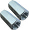 AERZETIX - C49604 - Set di 2 Dadi di accoppiamento esagonali lunghi M16x60mm - dado di prolunga - acciaio al carbonio con filettatura metrica