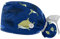 CHENZZZZ 2 Stück Raffhalter Hüte mit Knopf und Schweißband Arbeitskappe farbige Eule, Farbe4, One size