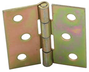 BRESKO 10 Stück Möbelscharniere Scharniere Kistenband Türscharniere Türband Beschlag Einbohrband Aufschraubband verzinkt (40x40x1,0 mm)