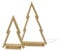 Floranica Tannenbaum 2er-Set aus Kiefernholz Holztannenbäume Natur Standschmuck Weihnachtsbaum Alternative Weihnachtsdeko Holzweihnachtsbaum Christbaum Weihnachtsdekoration