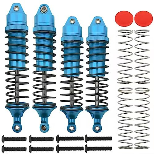 RCAWD Vollaluminium-Stoßdämpfer für Traxxas Slash 4WD 4x4 Upgrades Teile, 1/10 Traxxas Stampede 4WD 4x4, Traxxas Hoss 4WD 4x4, Traxxas Rustler 4WD 4x4 (blau)