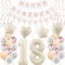 Deko 18. Geburtstag Mädchen Beige Roségold Luftballons 18 Geburtstag Dekoration Mädchen，18 Geburtstag Deko，Geburtstagsdeko 18 jahre Mädchen,Happy 18th Birthday Girlande 18 Geburtstag Party Deko