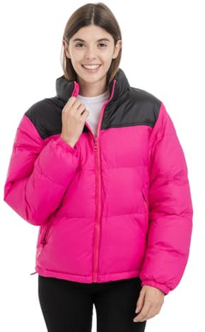 TONY BACKER Giacca Jacket da Donna Invernale Giubbotto Caldo Antivento Regular Fit (L, Fucsia)