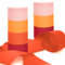 GAKA FAVOR Krepppapier Orange Rot Kreppbänder（8 Rolle）4.5cm x 25m Kreppbänder Luftschlangen für Hochzeit Geburtstags Party Feier Dekoration