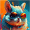 Chinchilla-Charme: Exklusives 60x60 cm Wandbild auf leichtem Forex-Print. Luisa-Viktoria fängt die niedliche Anmut der Chinchillas in einem kunstvollen Design ein