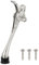 sourcing map Kickdown Door Stop, One Touch Kickdown Door Stopper Holder with Non-Slip Rubber Tip and Screws, 6-Inch Metal Door Kickstand for Bottom of Door, Silver
