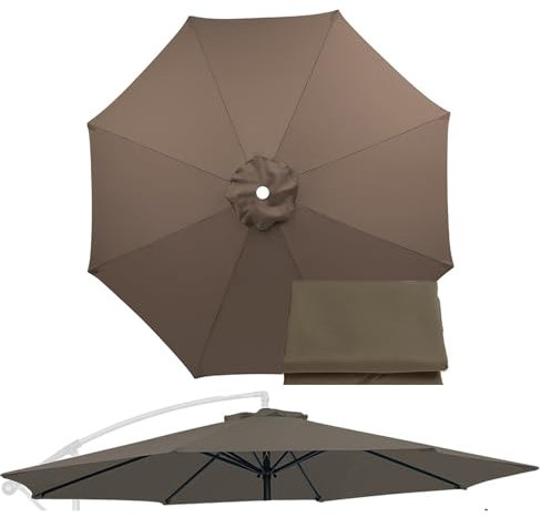 ORANGES Toile De Auvent De Remplacement pour Parasol 2m/2,7m/3.0m, 6 Baleines/8 Baleines Toile De Rechange pour Parasol Déporté, Tissu de Housse De Rechange pour Parasol De Jardin Terrasse Plage