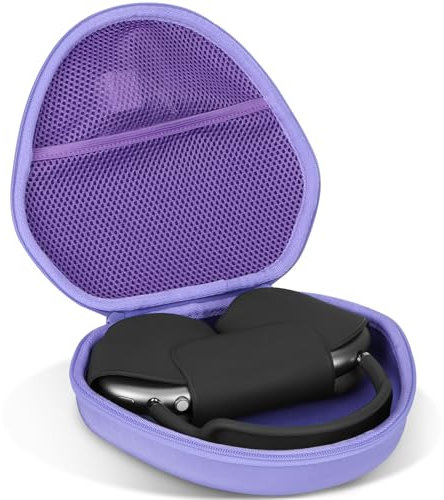 Lebakort Duro Caja Estuche Funda para Auriculares Inalámbricos De Apple Airpods MAX (Morado)