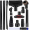 13 Pcs Universales para Aspiradora Adaptador de Manguera Aspiradora de Plástico Seco y Húmedo 1-1/4Pulgadas con Varita de Extensión Caballo Flexible Para Household Universal Vacuum Cleaner Accessories