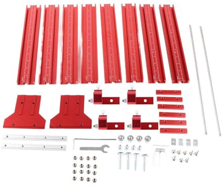 Parallel Rail Guide System, Aluminum Alloy Woodworking Track Saw Guide Rail Joining Set Universal Circular Saw Track Set T Track Auxiliary Tool