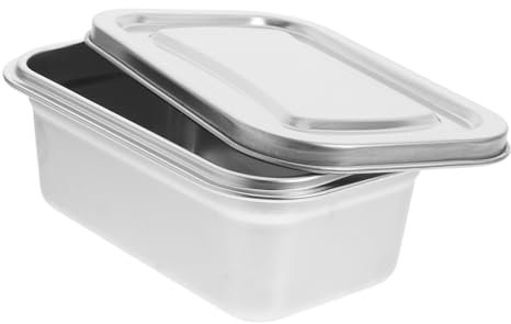 ABOOFAN Contenedor De Helados De Inoxidable Reutilizable Para Congelador Para Almacenar Helados Caseros y Postres Casa Cafeterías y Restaurantes