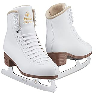 Jackson Ultima Mystique Patins à glace pour femme et fille, patins à glace confortables pour le patinage artistique de loisir, pointure 13, largeur moyenne, Blanc