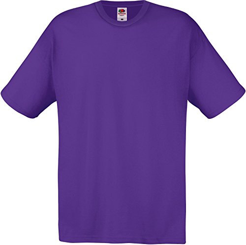 Fruit of the Loom Men's Original T. T-Shirt, Purple, Large