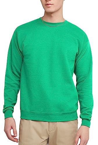 Hanes Unisex-Adult mensOP160Ecosmart Fleece Sweatshirt Long Sleeve Sweatshirt - Green - S