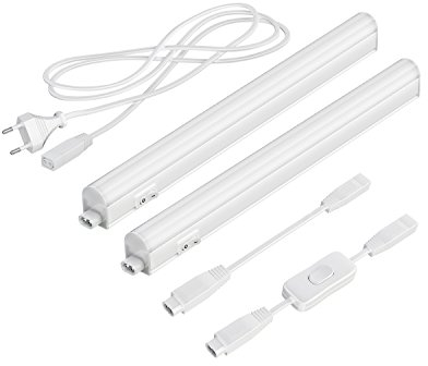 parlat LED Unterbau-Leuchten Rigel, je 31,3cm, mit Schalter, je 445lm, weiß, 2er Set