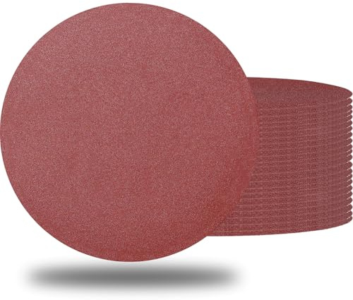 30 PCS 8-Inch NO-Hole PSA Aluminum Oxide Sanding Disc, Self Stick(5 Each of 80 100 120 180 240 400)