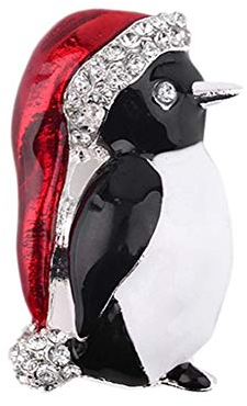 Jiacheng29 Niedliche Pinguin-Brosche für Damen, Strass, Schmuck, Weihnachten, Party, Dekoration, Geschenk, Strassstein