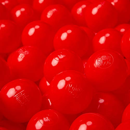 KiddyMoon 100 ∅ 6Cm Kinder Bälle Für Bällebad Spielbälle Baby Plastikbälle Made In EU, Rot
