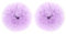 Furling Pompoms Pack of 2pcs Furry Faux Rabbit Fur Hair Scrunchies Artificial Fur Hair Bobbles Elastic Hair Band Rope Wristband Ponytail Accessories (Lilac)
