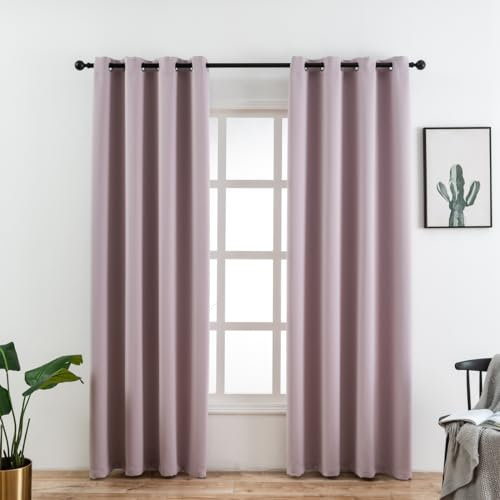 MANGATA CASA Lavendel-Verdunkelungsvorhänge, Ösen, 2 Paneele für Schlafzimmer-Fenster, Vorhänge für Wohnzimmer, verdunkelnde Thermovorhänge (Lavendel, 132,1 x 213,4 cm)