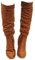 Onsoyours Donna Stivali Classico Moda Plateau Tacco Alto Stivali al Ginocchio Autunno Inverno Scamosciato Pelle Lunghi Stivali A Marrone 36 EU
