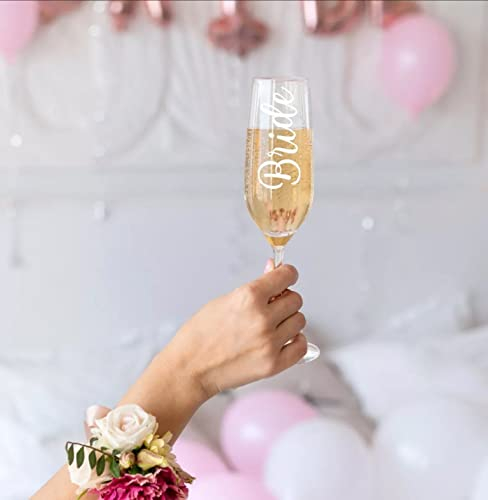 Personalised Bride To Be Glass Champagne Flute Hen Party Wedding
