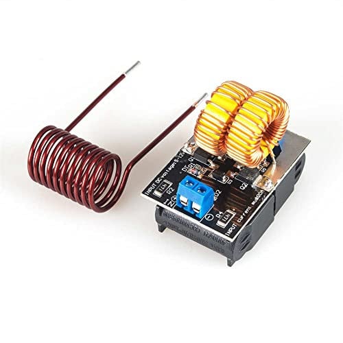 ANGEEK DC 5V-12V 120W Mini ZVS Módulo de Potencia de Calentamiento por Inducción de Bajo Voltaje sin Cinta de la Escalera de Jacob con Bobina de Calentamiento