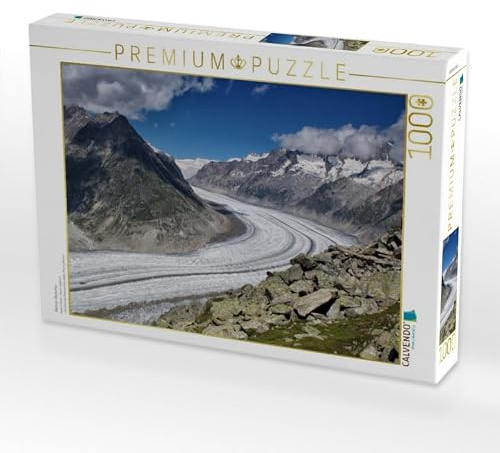 CALVENDO Puzzle Aletsch-Gletscher | 1000 Teile Lege-Größe 64 x 48 cm Foto-Puzzle für glückliche Stunden