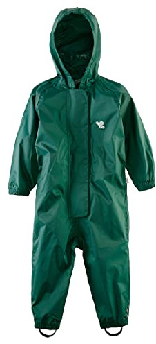 Muddy Puddles Unisex Kinder Recycled Originals Wasserdichter All-in-One Puddlesuit, grün, 3-4 Jahre, grün, 3-4 Jahre
