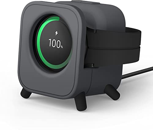 elago GWT5 Support de Chargeur Compatible avec Samsung Galaxy Watch 8, 7, 6/6 Classic, 5/5 Pro [40/43/44/45/47mm], Design de Haut-Parleur Classique, Mode Nuit [Câble Non Inclus] (Gris Foncé)