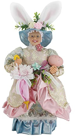 48,3 cm Mrs. Pink Sonnenschirm Pastell Grün Rosa Weiß Osterei Sammlerstück Frühling Home Decor Figur Dekoration 402102