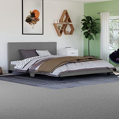 Vida Designs Lisbon Faux Leather Bed, Grey (King Size 5Ft - No Mattress) (UKFR Certified)