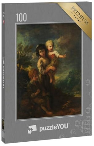 puzzleYOU: Puzzle 100 Teile „Thomas Gainsborough - Cottage Kinder“