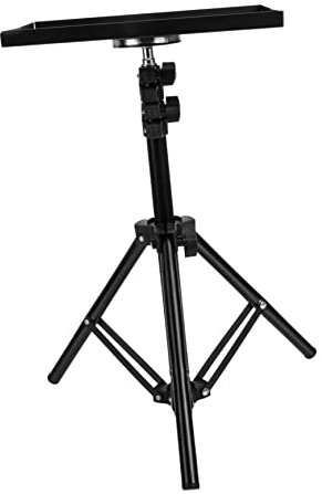 Parliky Adjustable Folding Projector Stand Tripod with Foldable Tray Shelf Holder for Laptop and Tablet Use, Portable Projector Table Suitable for Home and Office