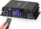 Amplificateur Audio 4 canaux, 1200W HiFi Amplificateur Stéréo Bluetooth 5.0, SD/entrée USB/Radio FM, pour la Maison ou Votre Voiture RMS 35W x4