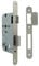 Amig - Serratura da incasso per porte in legno | Con frontale e supporto a bordo tondo | Entrata 50 mm | Serratura reversibile | Acciaio | Argento opaco | 230 mm