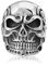 Banemi Ringe Herren Punk, Ringe Herren Edelstahl Silber Punk Rock Totenkopf Ring Freund Mode Ring Geschenke Größe 62 (19.7)