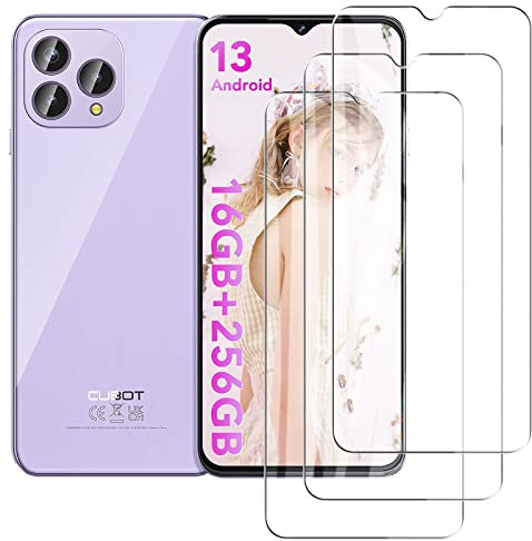 KZIOACSH 3 Pezzi Vetro Temperato per CUBOT P80, Protezione Schermo Trasparente Ultra Resistente, Anti-Graffi, Anti-Impronte [durezza 9H], [Alta Definizione], [Anti-Bolle],Trasparente