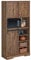 SoBuy Mueble Microondas para Salón Comedor Armario Alto de Cocina con Puerta corrediza de Granero 80 x 34 x 170 cm FSB83-N ES