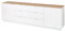 Lomadox TV Sideboard Fernsehschrank weiß mit Artisan Eiche, Breite 240 cm, modern