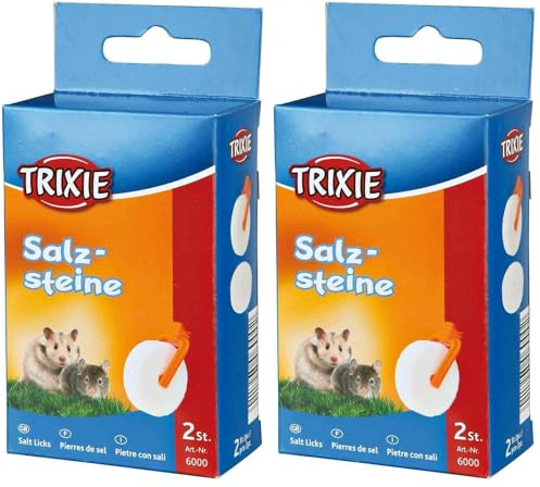 Trixie 6000 Salzsteine mit Halter, 2 × 54 g (Packung mit 2)