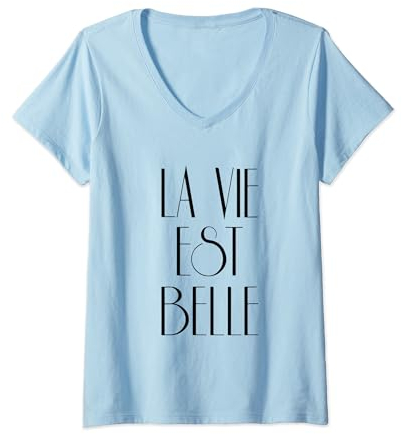 La vie est belle T-Shirt Herren Damen Kinder lustiges Geschenk T-Shirts T-Shirt mit V-Ausschnitt