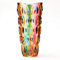 CEMABT 24 cm Blumenvase 3.4 lbs Thickened Vase für Tulpen- Geschenke für Mama zum Geburtstag,Geschenkideen Mutter Glasvase für Blumen Klarglasvase Dekorativ für Hochzeiten(Flow Bunt)